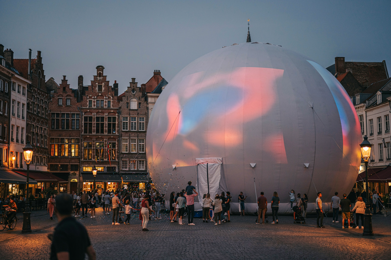 Location de dôme immersif 360° à Lille, grand dôme gonflable pour événement en soirée